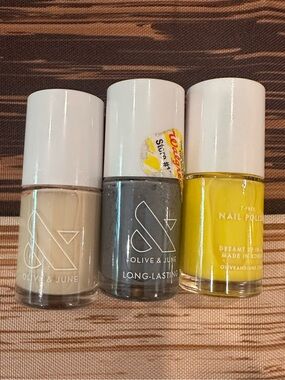 Olive & June Neutral, Slate & Yellow Nail Polish Set-100% chance